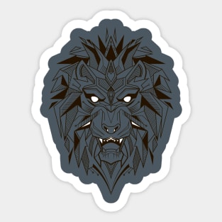 Mandala lion and Metal head IMO style mandala Sticker